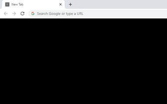 Empty New Tab Page - Black
