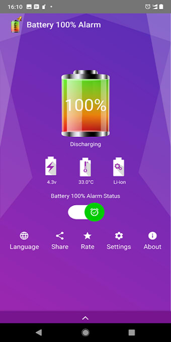 Battery 100 Alarm