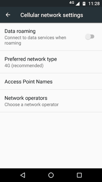 Mobile Network Settings