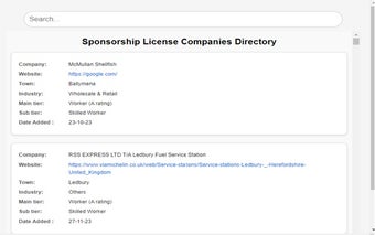 Sponsorship License Companies