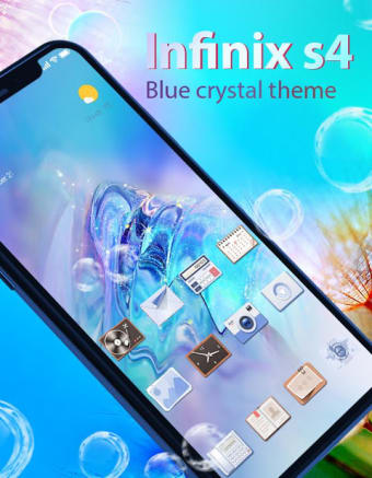 Blue Crystal Theme Infinix Hot S4 Launcher