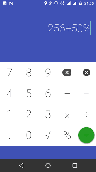 Calculator with percentage