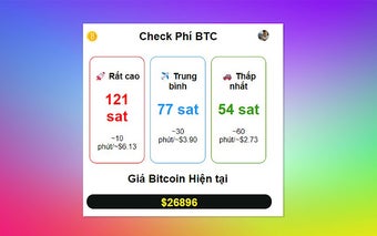 Check phí BTC