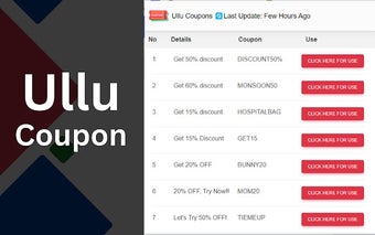 Ullu Coupons, Promo code, Offers & Deals