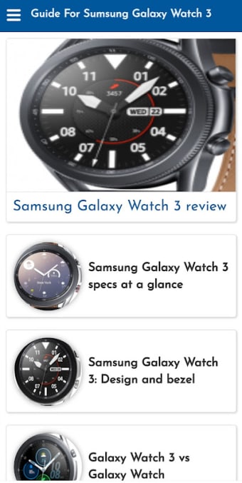 Guide For Sumsung Galaxy Watch 3