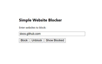 Simple Website Blocker