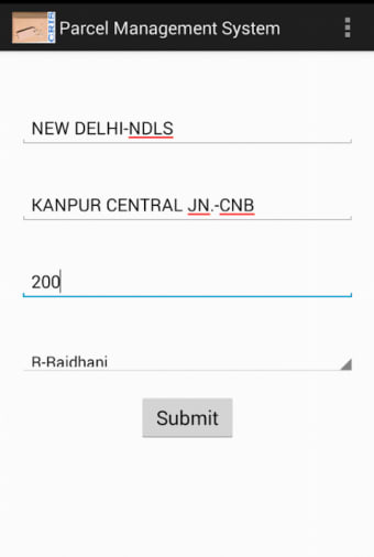 Railways Parcel Application