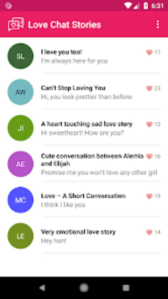 Love chat stories