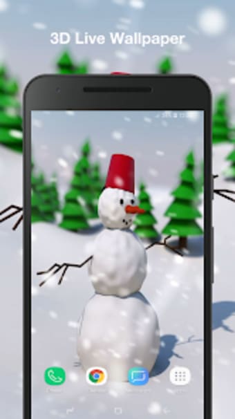 3d Snowman Live Wallpaper