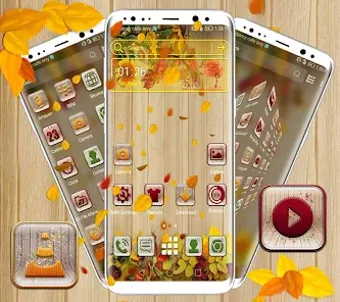 Wooden Autumn Launcher Theme