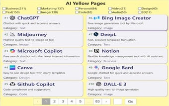 AI Yellow Pages