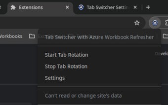 Tab Switcher with Azure Workbook Refresher