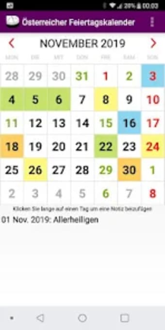Kalender 2023 Österreich