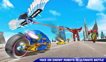 Flying Police Eagle Bike Robot Hero: Robot Games