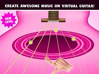 Princess Pink Guitar For Girls - Guitar Simulator