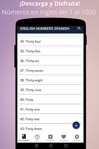 English numbers from 1 to 10000