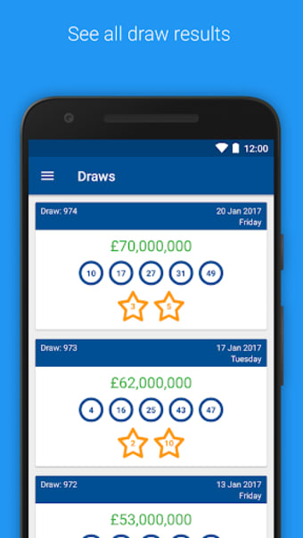 Results for Euromillions
