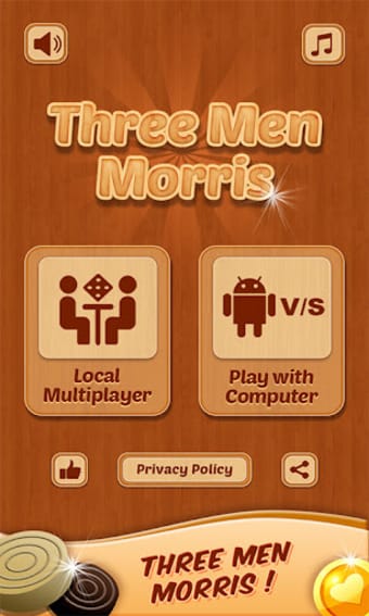 Three Mens Morris Board Game