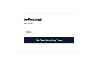 bePersonal class recorder