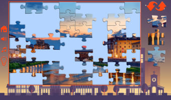 Puzzles for adults of the city