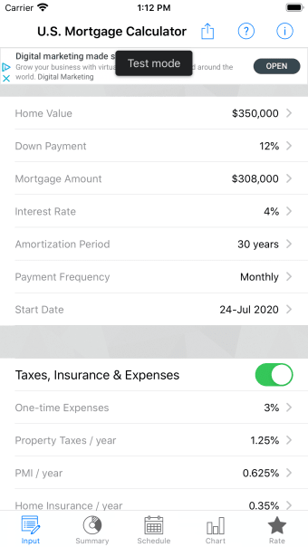 U.S. Mortgage Calculator