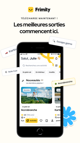 Frimity : Activités entre amis