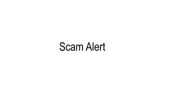 Scam Alert