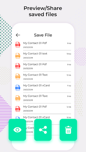 PhoneBook Backup: PDF Text VCF