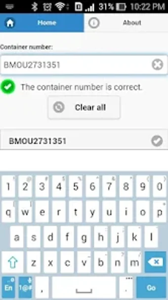 Container Number Check