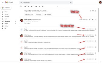 Gmail Email Thread Reverse