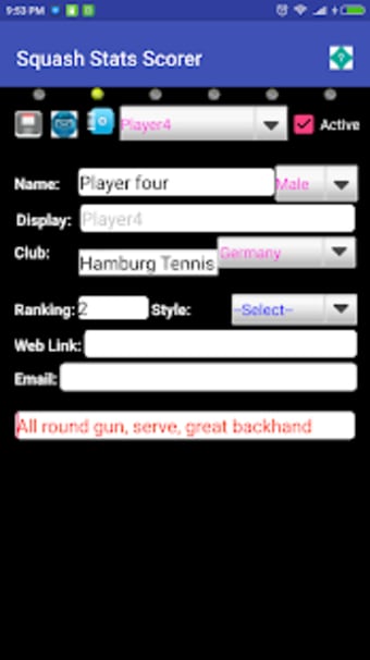 Squash MatchStats Scorer free
