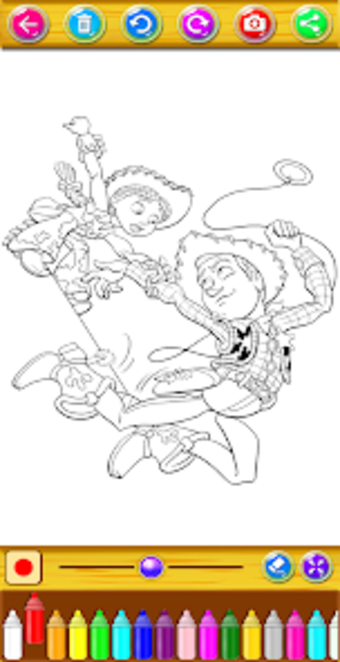 story toy coloring book