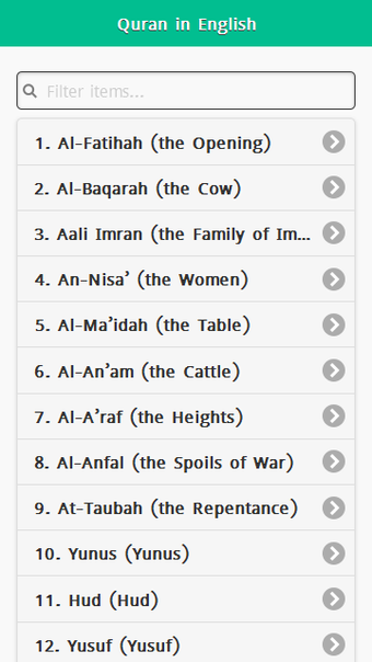 Holy Quran in English  Arabic