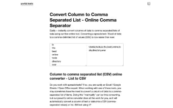 Convert Column to Comma Separated List (CSV)