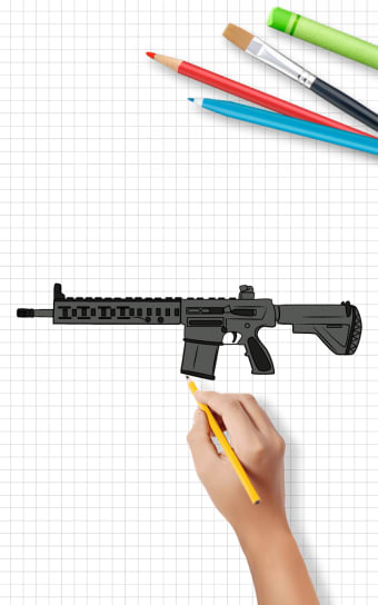 How to draw weapons step by step drawing lessons