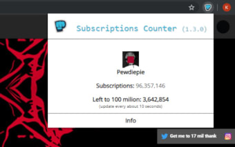 Pewdiepie Subscriptions Counter