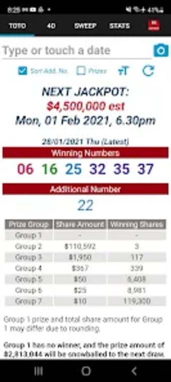 SG LOTTERY - TOTO 4D SWEEP