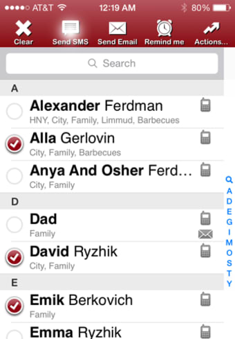 Contacts List Pro