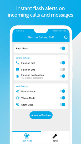 Ultra Flash - Blinking flash Alerts on Call & SMS