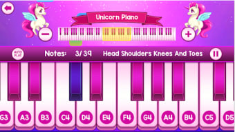 Pink Unicorn Piano - Free Piano Music For All Ages