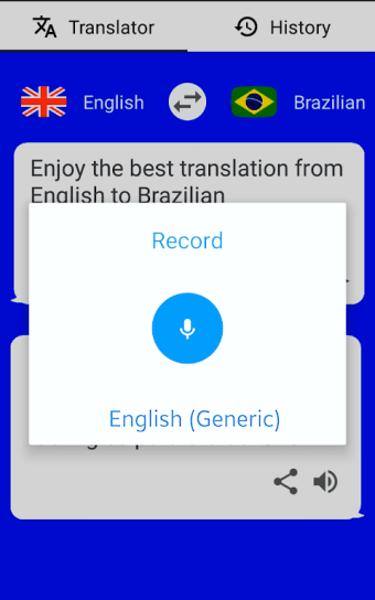 Brazil - English Translator ( Text to Speech )