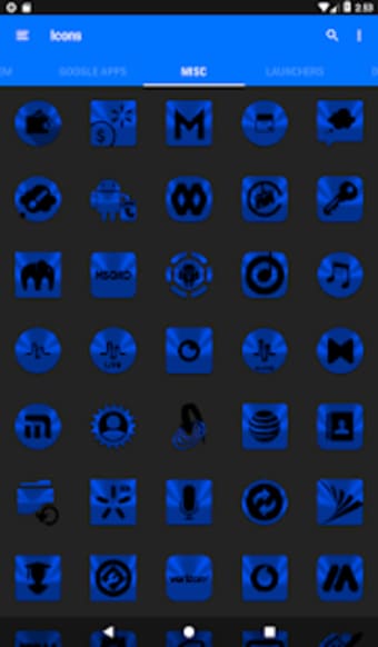 Blue and Black Icon Pack Free
