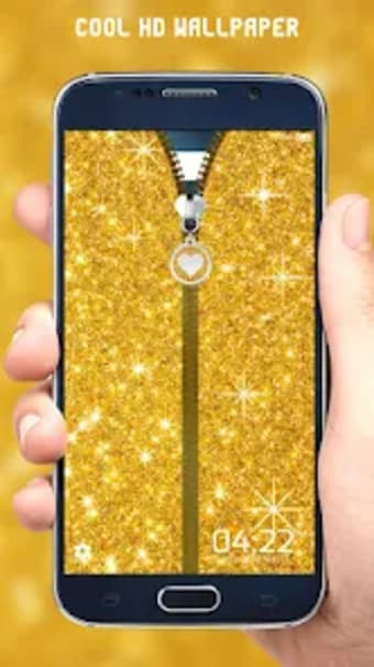 Glitter Zipper Lock Screen