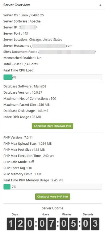 WP Server Health Stats