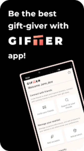 Gifter: gifts  wishlists