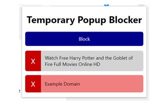 Temporary Popup Blocker