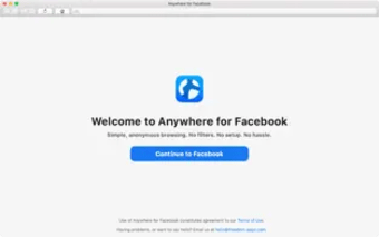 Anywhere for Facebook