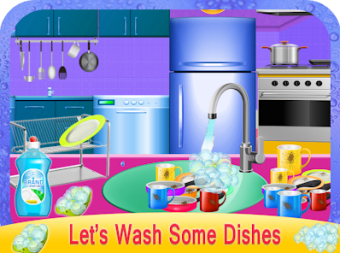 Girls House Dish Washing Kitch