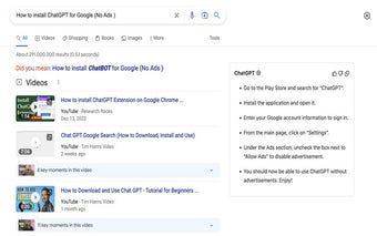 ChatGPT for Google (No Ads)