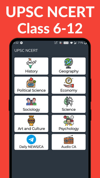 UPSC Books: All NCERT Book App